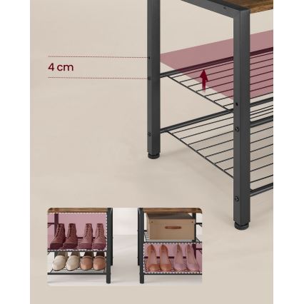 Garderobenständer NAVOR, braun/schwarz