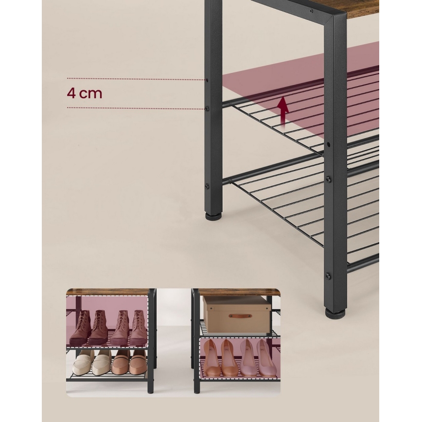 Garderobenständer NAVOR, braun/schwarz
