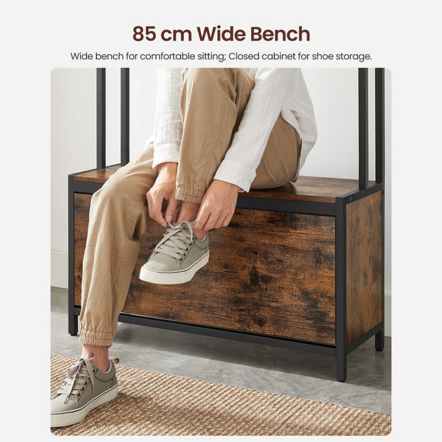 Garderobenständer NAVOR braun/schwarz