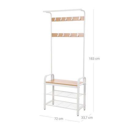 Garderobenständer NAVOR, Braun/Weiß