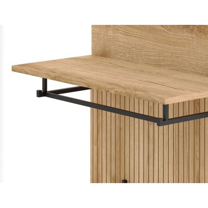 Garderobenwand KLEO braun/weiß