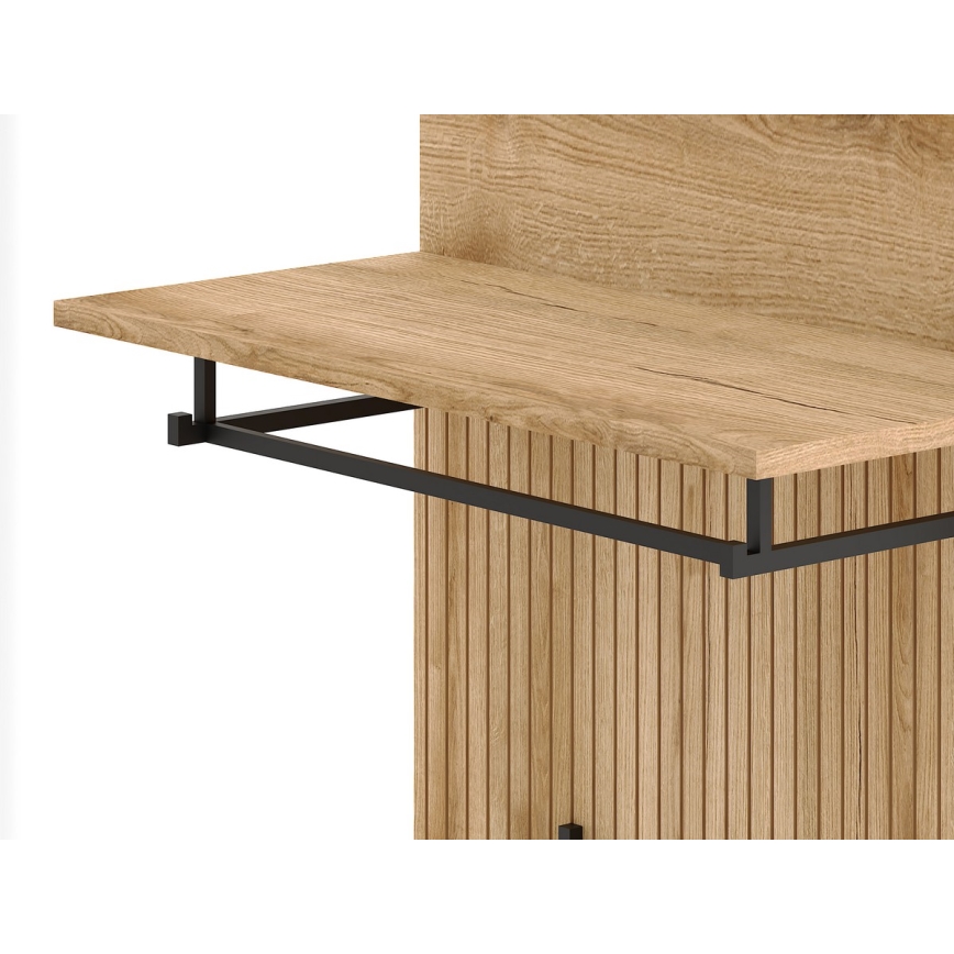 Garderobenwand KLEO braun/weiß