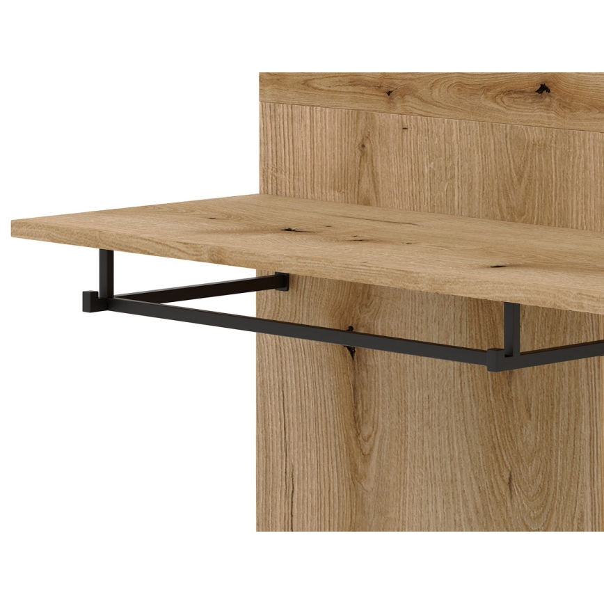 Garderobenwand mit Spiegel SVEN braun/weiß