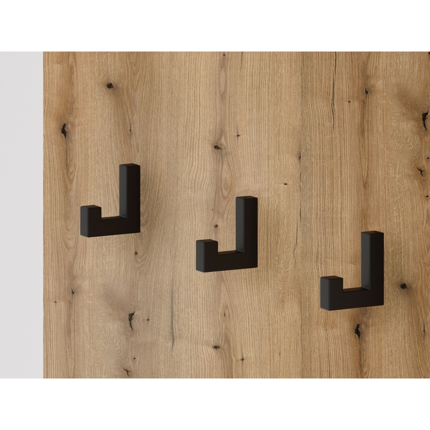 Garderobenwand mit Spiegel SVEN braun/weiß