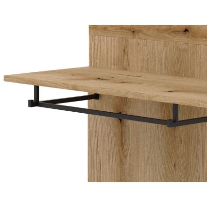 Garderobenwand mit Spiegel SVEN, braun/weiß