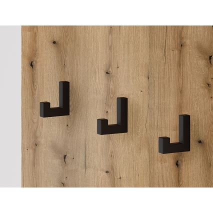 Garderobenwand mit Spiegel SVEN, braun/weiß