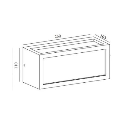 Gardino LX5705-LED - LED Auβen-Wandleuchte BETULLA LED/18W/230V IP54