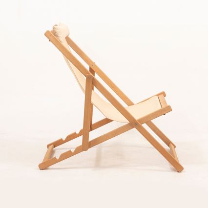 Gartenliege Beige/Hainbuche