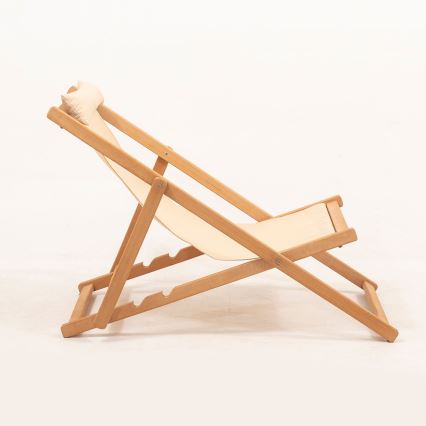 Gartenliege Beige/Hainbuche