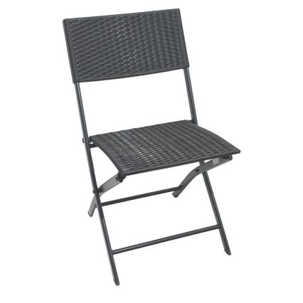 Gartentisch + 2x graue Stühle
