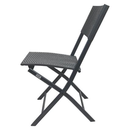 Gartentisch + 2x graue Stühle