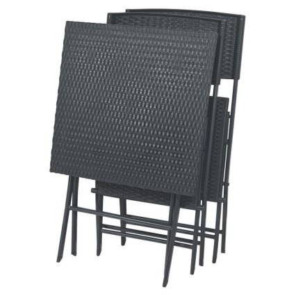 Gartentisch + 2x graue Stühle