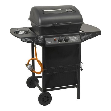 Gasgrill, 3 Brenner, schwarz