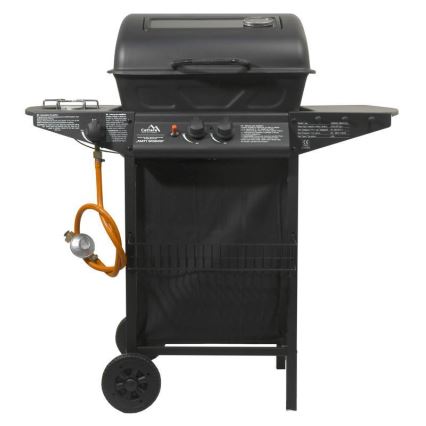 Gasgrill, 3 Brenner, schwarz