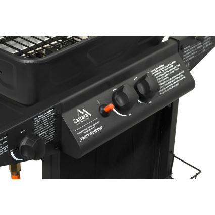 Gasgrill, 3 Brenner, schwarz