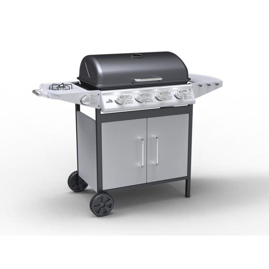 Gasgrill 4-Brenner, Edelstahl