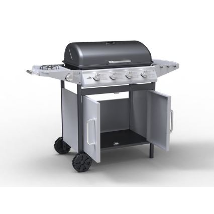 Gasgrill 4-Brenner, Edelstahl