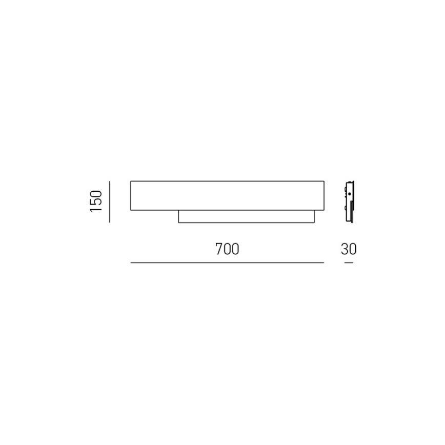 Gea Luce DOHA A G B - LED-Wandbeleuchtung DOHA LED/25W/230V 70 cm weiß