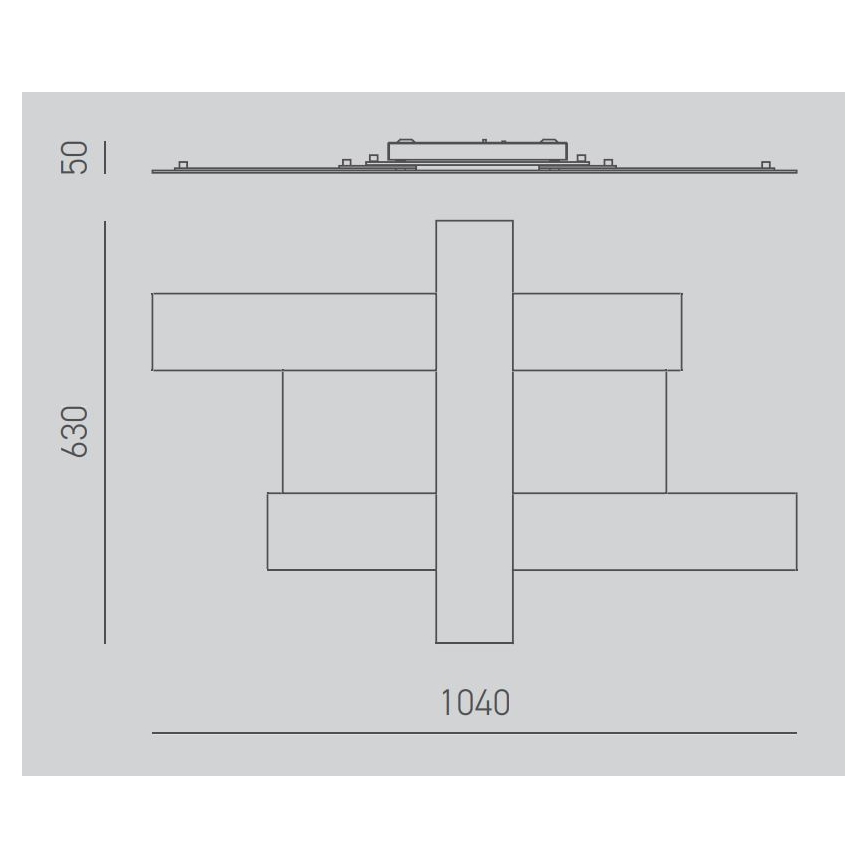 Gea Luce DOHA P G A - LED-Deckenleuchte DOHA LED/50W/230V 104 cm mattes Chrom