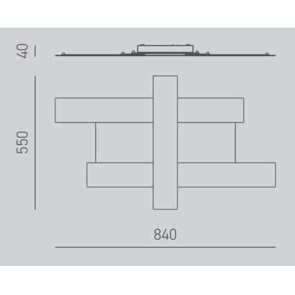 Gea Luce DOHA P M A - LED-Deckenleuchte DOHA LED/40W/230V 84 cm mattes Chrom