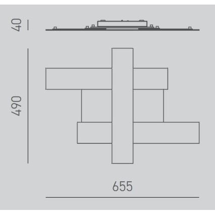 Gea Luce DOHA P P A - LED-Deckenleuchte DOHA LED/30W/230V 65,5 cm mattes Chrom