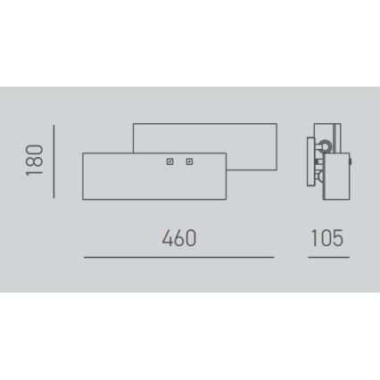 Gea Luce LARA A P oro - Wandleuchte LARA 2xE14/42W/230V golden