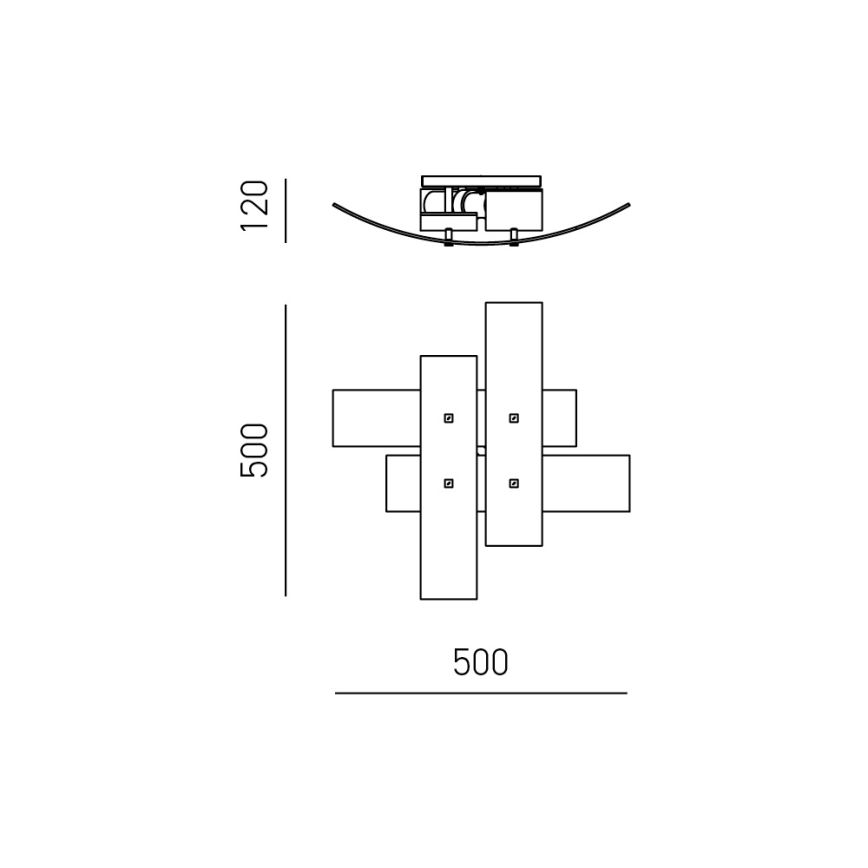 Gea Luce LARA P P arg - Deckenleuchte LARA 2xE27/52W/230V 50 cm silbern