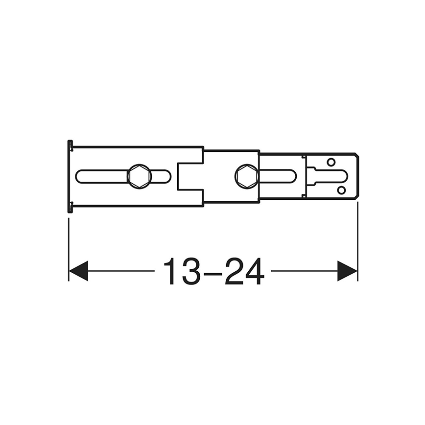 Geberit 111.064.00.1 - Befestigungsset zur Montage der Füße an der Rückwand für Duofix, 2 Stück