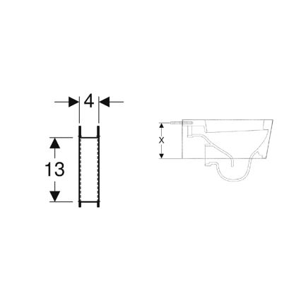 Geberit 111.847.00.1 - Stützset für WC-Schüsseln mit kleiner Auflagefläche Duofix, 2 Stück