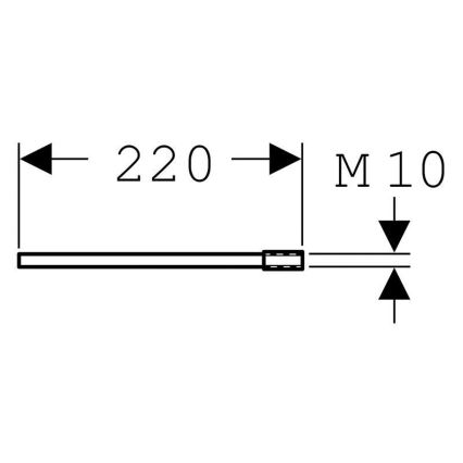 Geberit 111.887.00.1 - Verlängerungsset für Wandbefestigung Duofix, 22 cm