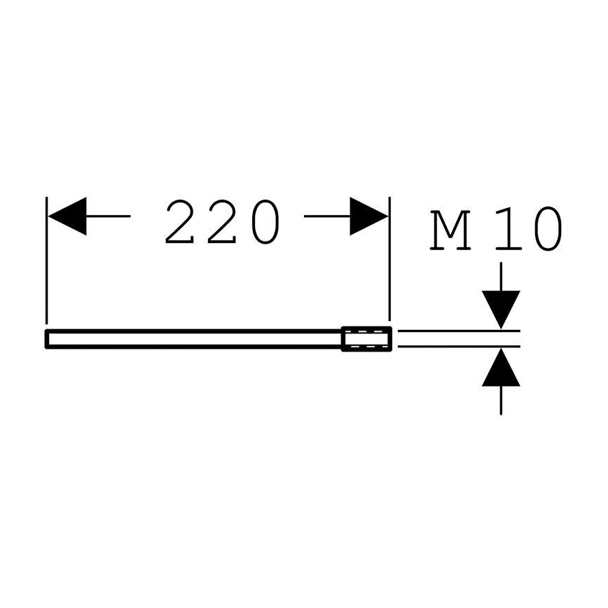 Geberit 111.887.00.1 - Verlängerungsset für Wandbefestigung Duofix, 22 cm