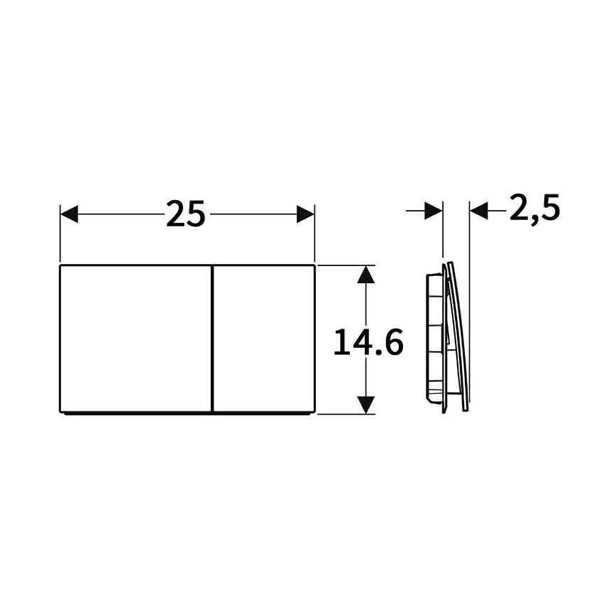 Geberit 115.622.SJ.1 - Betätigungsplatte Sigma70 25x14,6 cm schwarz