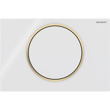 Geberit 115.758.KK.5 - Sigma10 Betätigungsplatte 24,6x16,4 cm weiß/gold