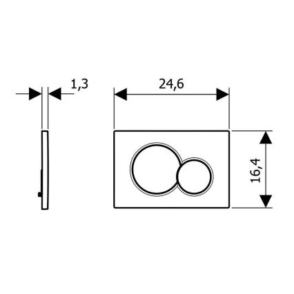 Geberit 115.770.21.5 - Betätigungsplatte Sigma01 Round 24,6x16,4 cm glänzender Chrom
