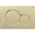 Geberit 115.770.DT.5 - Betätigungsplatte Sigma01 Round 24,6 x 16,4 cm, Messing