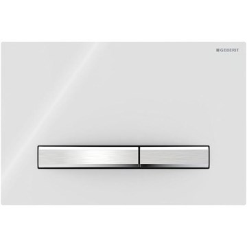 Geberit 115.788.11.2 - Betätigungsplatte Sigma50 24,6x16,4 cm weiß/matt-chrom