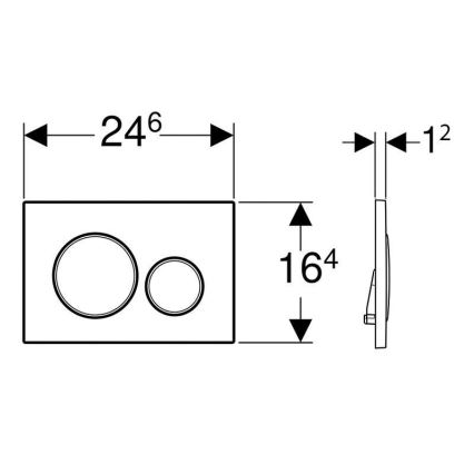Geberit 115.882.11.1 - Betätigungsplatte Sigma20 24,6x16,4 cm weiß