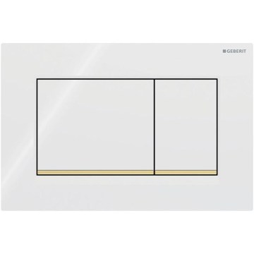 Geberit 115.883.KK.1 - Betätigungsplatte Sigma30 24,6x16,4 cm weiß/gold