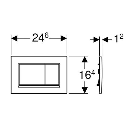 Geberit 115.883.KK.1 - Betätigungsplatte Sigma30 24,6x16,4 cm weiß/gold