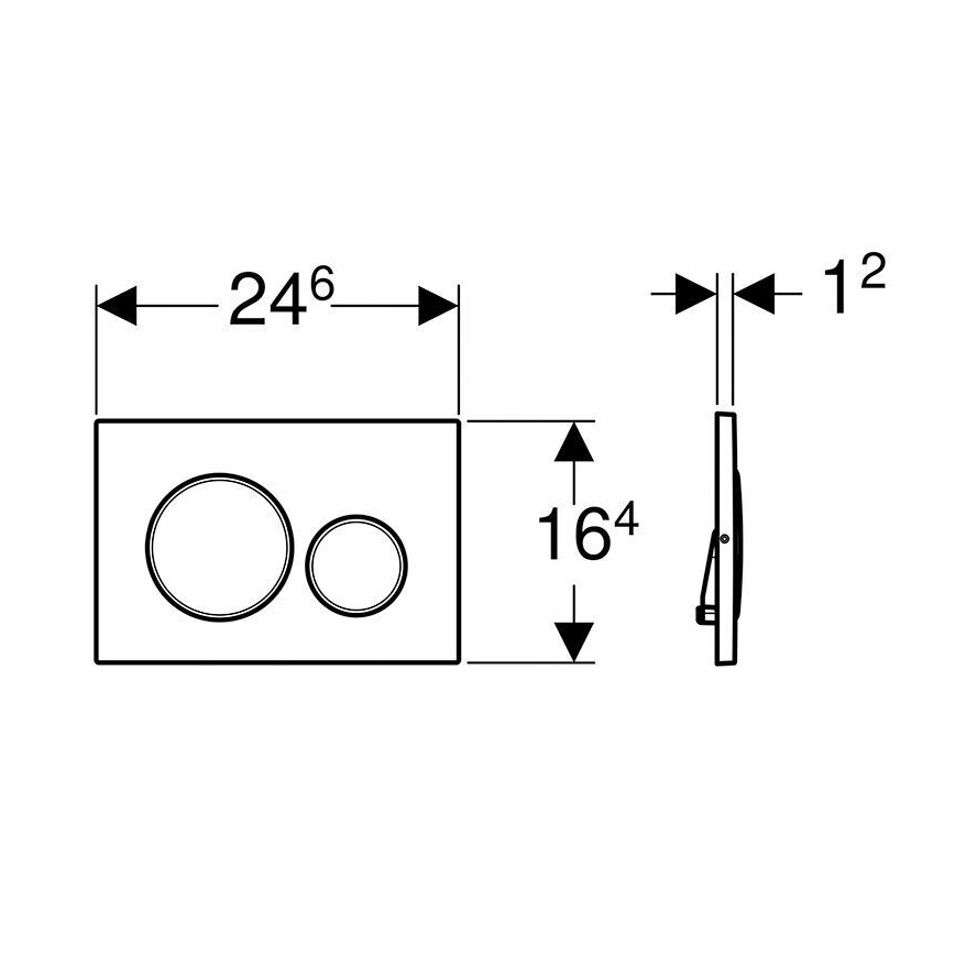 Geberit 115.889.SN.1 - Betätigungsplatte Sigma20 24,6x16,4 cm Edelstahl
