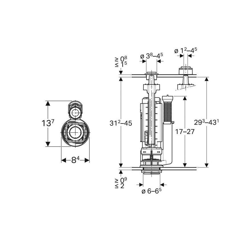 Geberit 282.050.21.2 - Spülventil Typ 290