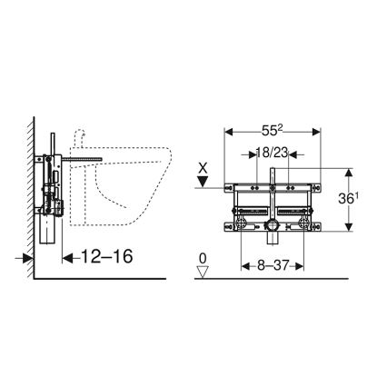 Geberit 457.530.00.1 - Universelles Unterputz-Modul für Bidet Kombifix