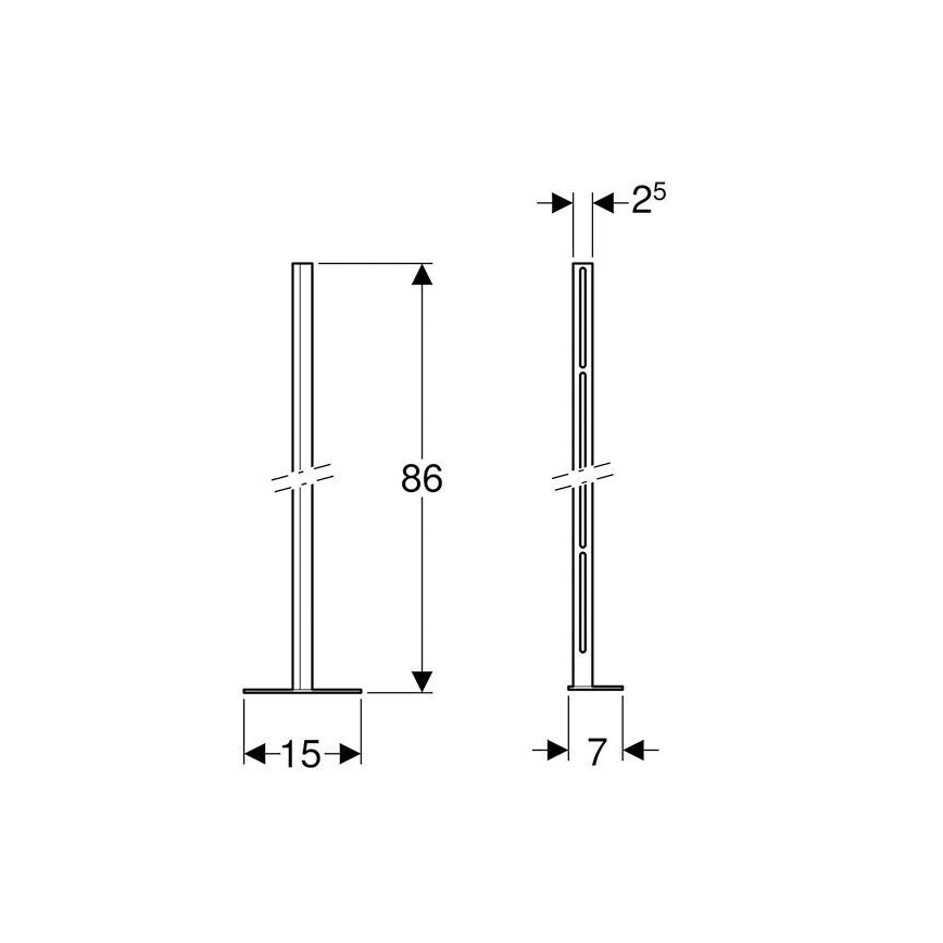 Geberit 457.872.26.1 - Kombifix Stützen-Set mit Fußplatte, 2 Stück