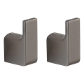 Gedy - 2er-Set Wandhaken PIRENEI, Metallic-Grau