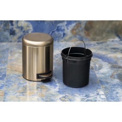 Gedy - Abfalleimer POTTY 5 l mit Soft-Close, mattgold