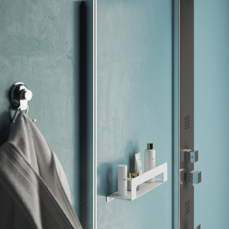 Gedy - Ablage mit Handtuchhalter CLEO 50 cm mattweiß