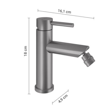 Gedy - Bidetarmatur COMO 18 cm mattchrom