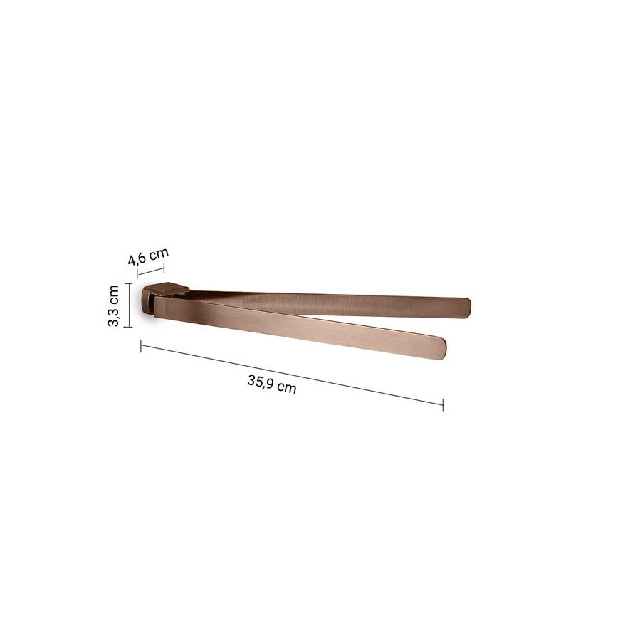 Gedy - Drehbarer Wand-Handtuchhalter PIRENEI, 36 cm, Bronze