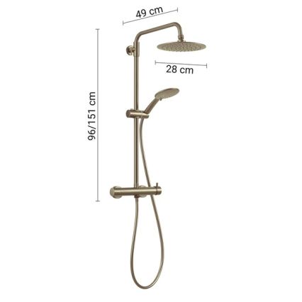 Gedy - Duschset mit STAR PLUS-Armatur aus Messing