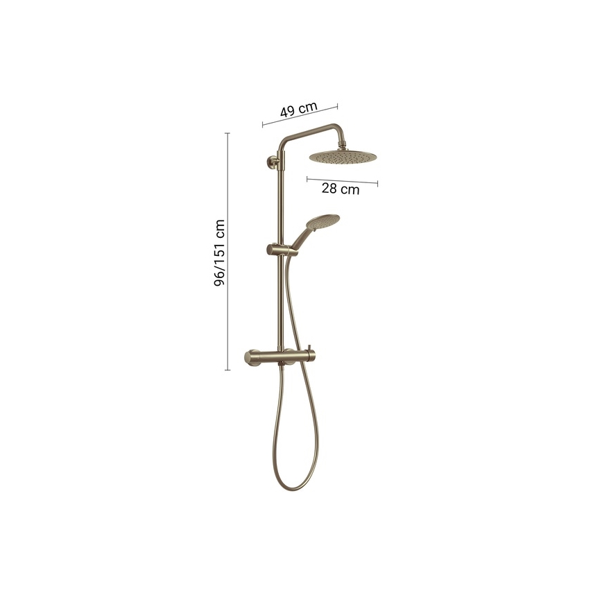 Gedy - Duschset mit STAR PLUS-Armatur aus Messing